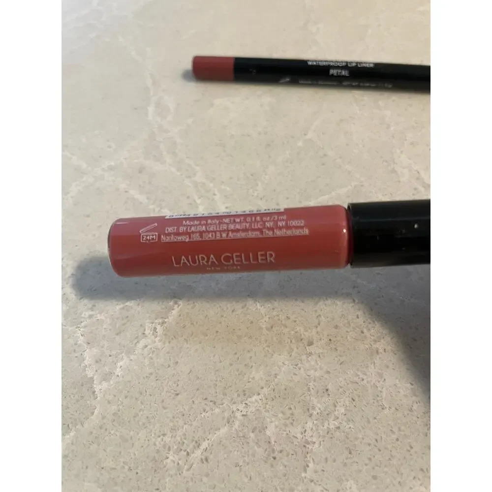 Laura Geller lip set red shades lipstick liquid lip and lip liner trio new lot 3